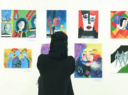 Reesha Student Art Display at Qatar National Library